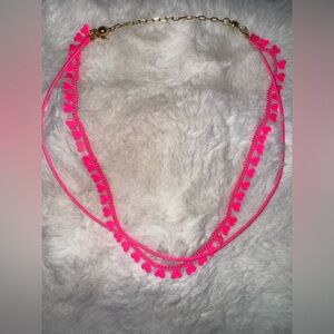BAR BY ALEXA RAE MELANIA CLARA Pink Heart Necklace BAR BABE PINK NEW